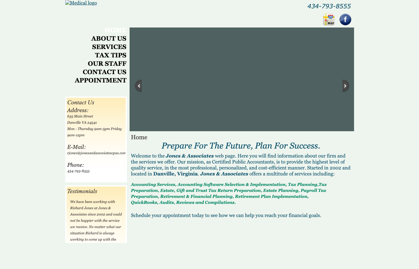 Current Jones & Associates website