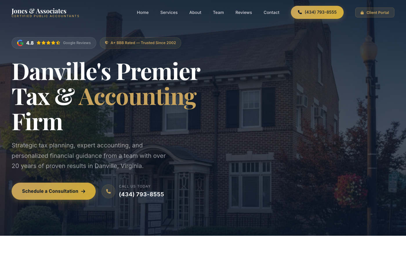 New Jones & Associates website design